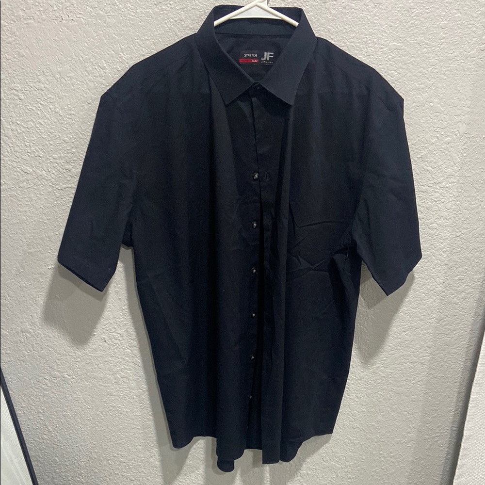 jf j.ferrar Black Casual Button Down Shirt